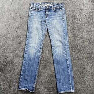 Ruehl No. 925 New York Jeans Women's 26x31 Blue Denim Low Rise Straight Stretch